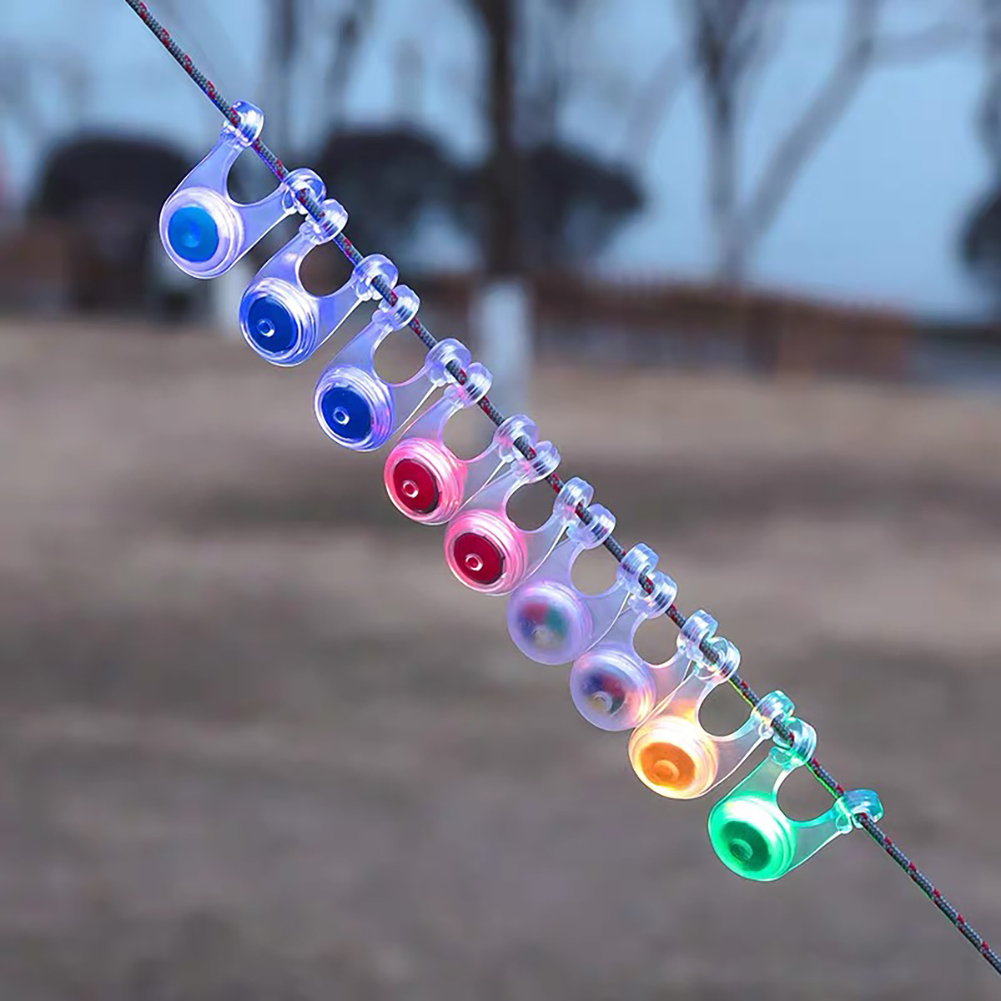 Cheap Goat Tents 5Pcs Waterproof LED Tent String Rope Guard Hanging Lights Mini Flashlight Outdoor Camping Warning Safety Lamp Random Color   